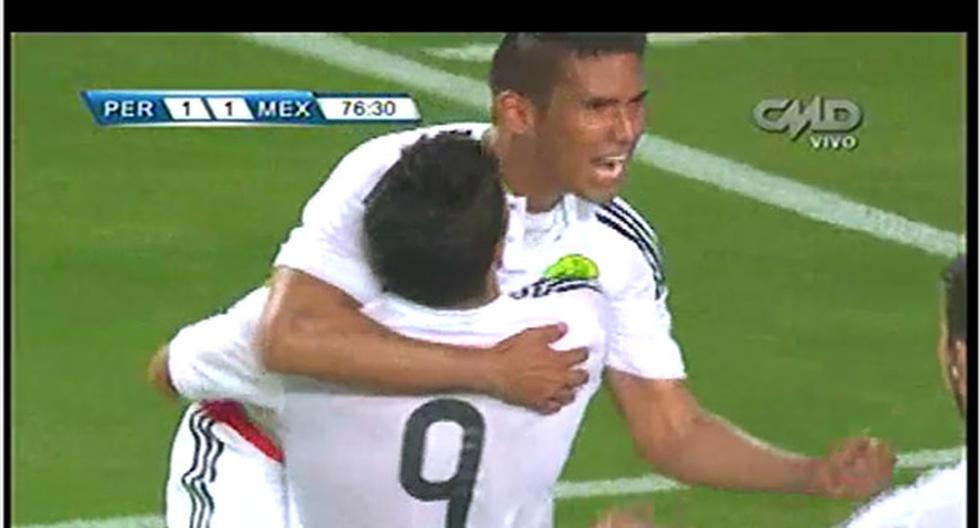 México celebrando su gol de empate (Foto: Captura)