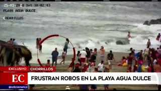 Agua Dulce: cámaras de seguridad registran delincuencia en la playa