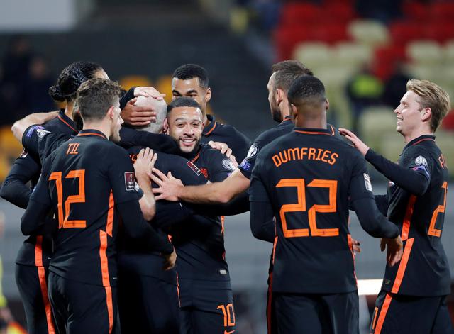 Holanda enfrentó a Letonia por las Eliminatorias Qatar 2022