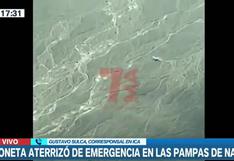 Líneas de Nasca: avioneta que trasladaba a turistas aterrizó de emergencia en las Pampas de Nasca | VIDEO