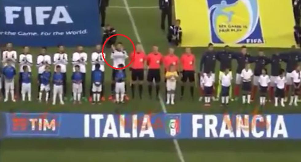 Gianluigi Buffon tuvo un gesto digno ante el Himno de Francia | Foto: Captura