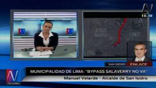 Velarde insiste en oposición a by-pass en Arequipa-Aramburú