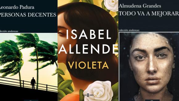 Las historias publicadas por Leonardo Padura e Isabel Allende, así como la obra póstuma de Almudena Grandes destacaron este año. (Créditos: Tusquets Editorial / Plaza y Janés)