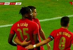 Portugal vs. Qatar: cabezazo de André Silva tras centro de Rafael Leão para el 3-0 luso | VIDEO