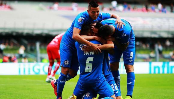 Cruz Azul se impuso por 4-1 a Pachuca en el marco de la jornada 11 de la Liga MX. El duelo se dio en el Estadio Azteca (Foto: AFP)