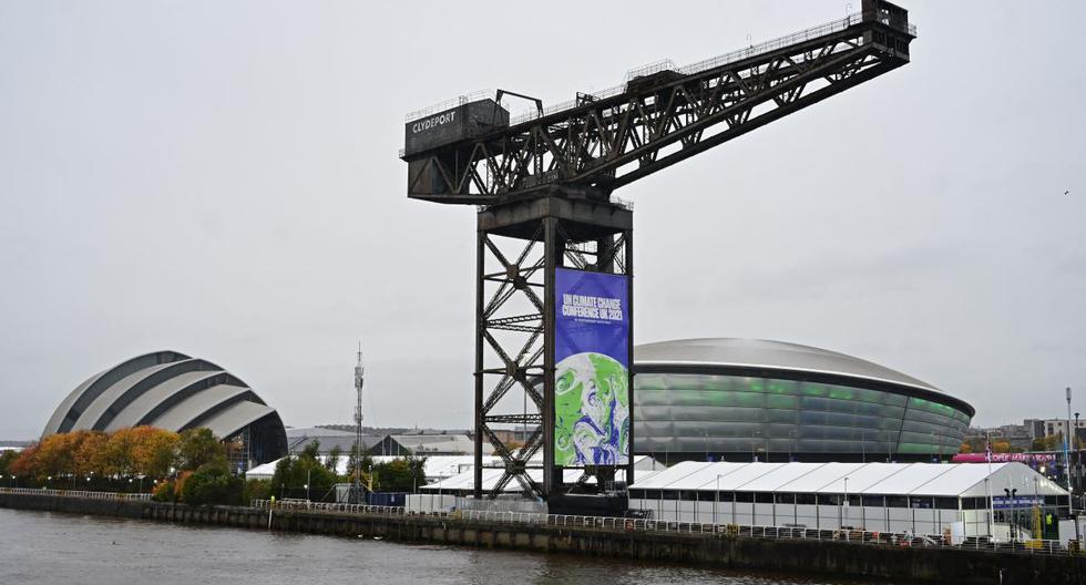 Una vista general del Scottish Event Campus (SEC) en Glasgow, Escocia, el 31 de octubre de 2021, sede de la Conferencia de las Naciones Unidas sobre el Cambio Climático COP26. (Paul ELLIS / AFP).