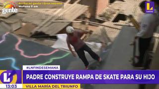 VMT: Padre construye rampa de skate para su hijo