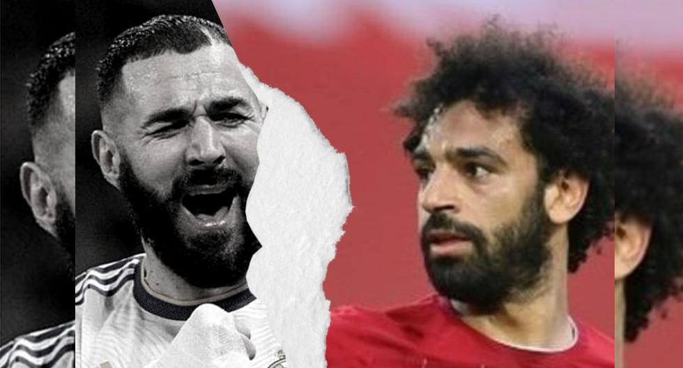 Benzema es el máximo candidato al Balón de Oro, Salah intentará arrebatárselo en la final de la Champions League. (Foto: Agencias)