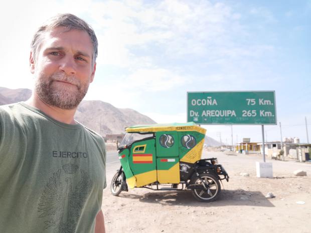 La mototaxi y su dueño llegan a Arequipa