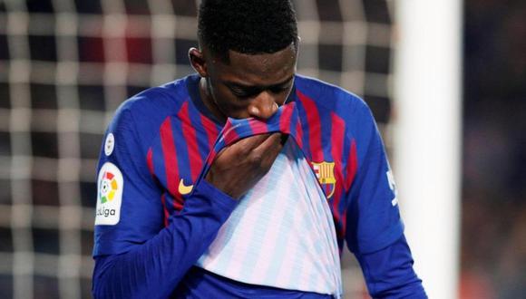 El diagnóstico final de la lesión de Ousmane Dembélé reveló que padece un esguince de tobillo de primer grado. El extremo francés se perderá partidos vitales con el Barcelona. (Foto: AP)