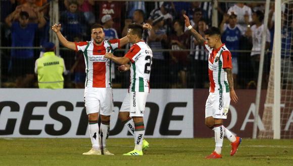 Palestino consiguió un gran triunfo por 2-1 sobre Talleres y clasificó a la fase de grupos de la Copa Libertadores. (Foto: AFP).