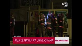 Fuga de gas genera pánico en Los Olivos