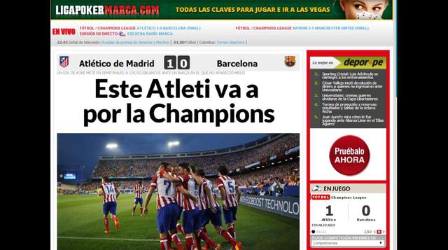 Atlético-Barcelona: así informa la prensa la hazaña de Simeone - 1