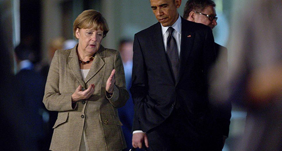 Barack Obama abordó la crisis de refugiados con Ángela Merkel. (Foto: Getty Images)