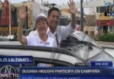 Susana Higuchi reaparece y apoya a su hija Keiko en Chimbote