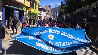 Apurímac: estudiantes marcharon contra casos de corrupción en universidad nacional