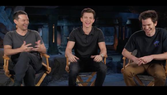Tobey Maguire, Andrew Garfield y Tom Holland en una entrevista inédita que será incluida en la versión extendida de “Spider-Man: No Way Home”.
