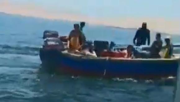 Policías capturaron a delincuentes que escapaban por el mar de Paracas tras cometer sus fechorías | Captura de video