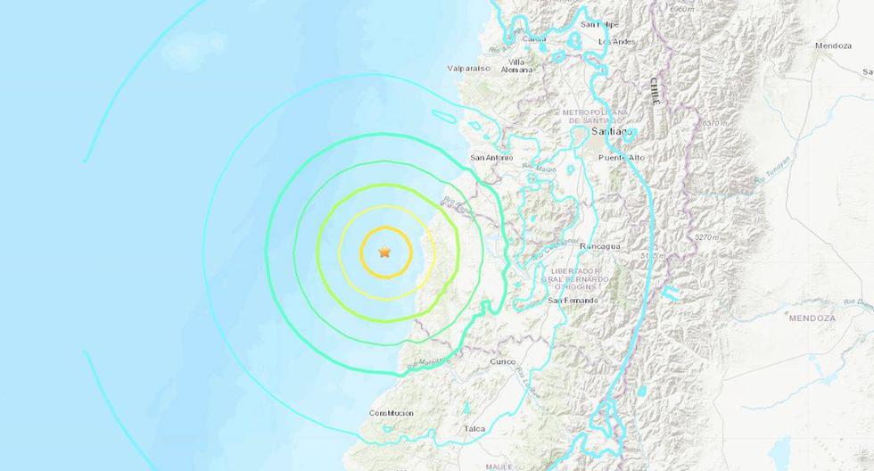 El Servicio Hidrográfico Y Oceanográfico de La Armada (SHOA) descartó la amenaza de un tsunami en las costas de chilenas. (Foto: USGS)