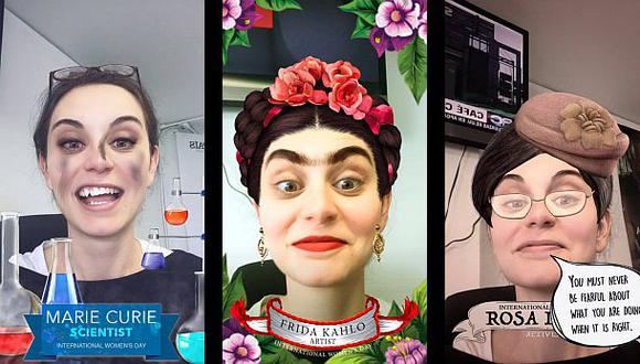 Snapchat: filtros de Frida Kahlo, Marire Curie y Rosa Parks