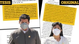 El plagio en la tesis de Pedro Castillo y Lilia Paredes “es innegable”, consideran expertos