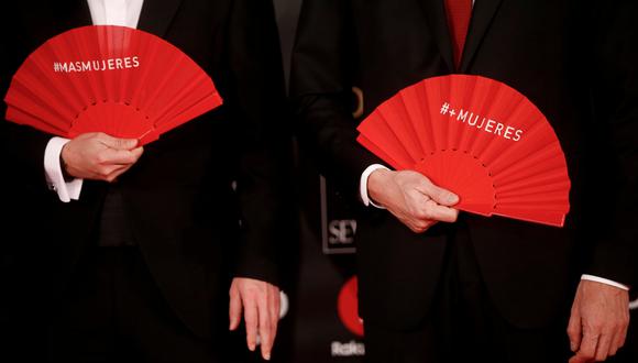 Abanicos en los Premios Goya 2018 (Foto: Reuters)