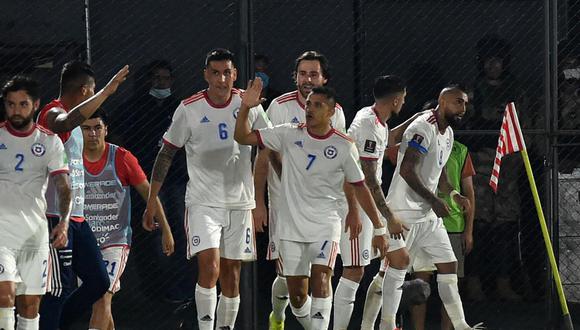 Chile venció 1-0 a Paraguay, por la fecha 13 de las Eliminatorias. (Foto: AFP)