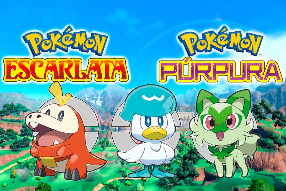 Sprigatito, Fuecoco y Quaxly, los iniciales de Pokémon Escarlata y