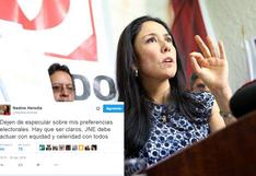 Nadine Heredia: "no especulen sobre mis preferencias electorales"