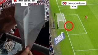 Captan golazo anotado con un avión de papel en el Allianz Arena