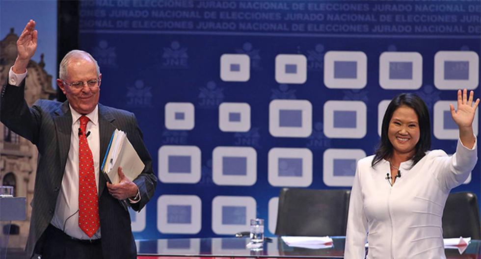 Keiko Fujimori y PPK se vieron las caras por segunda vez este domingo 29 de mayo en el segundo debate presidencial en la Universidad de Lima. (Foto: Agencia Andina)