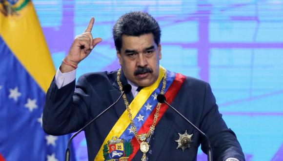 El presidente de Venezuela, Nicolás Maduro, felicitó a Pedro Castillo por su proclamación como presidente del Perú. (REUTERS/Manaure Quintero).