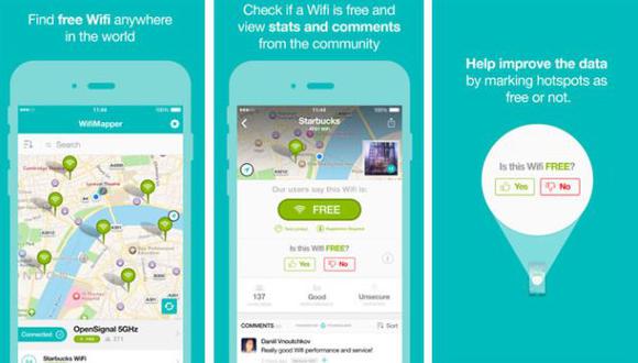 Wifimapper, una aplicación para encontrar redes Wi-Fi gratis