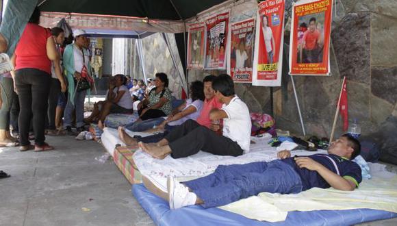 Docentes de Tarapoto iniciaron huelga de hambre