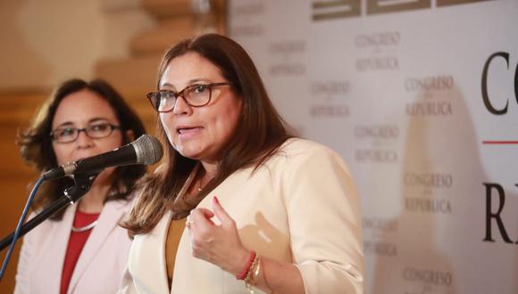 La ministra de la Mujer y Poblaciones Vulnerables, Ana María Mendieta, aseguró que el Ejecutivo está trabajando para fortalecer la lucha contra la violencia y el acoso. (Foto: Lino Chipana / GEC)