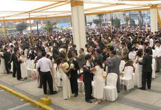 Cerca de 100 mil matrimonios se celebran cada año en el Perú
