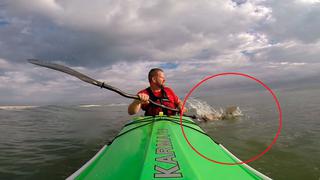 YouTube viral: Kayakista pasa el peor momento de su vida cuando es perseguido por un tiburón