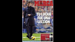 Las portadas de los diarios españoles tras muerte de Vilanova