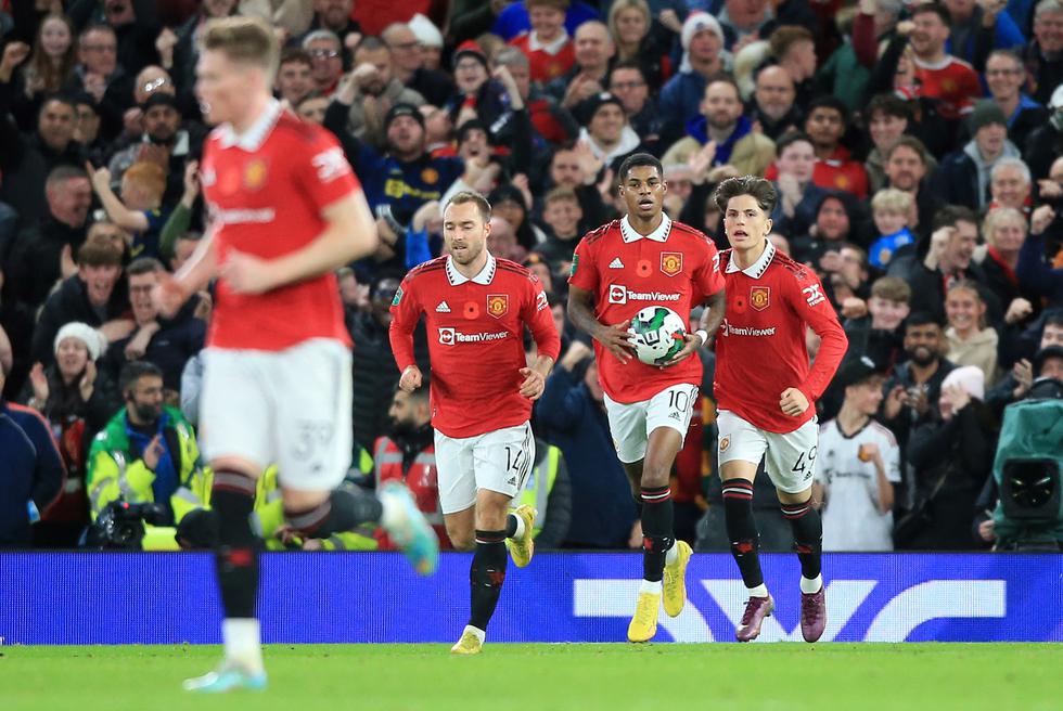 Manchester United venció al Aston Villa y clasificó a octavos de la Carabao Cup | Foto: AFP
