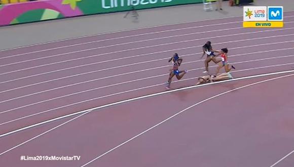 Mira la terrible caída de Maite Bouchard en la prueba de 800 metros femeninos. (Captura: Movistar TV)