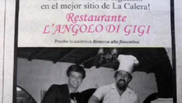 L’Angolo de Gigi, publicidad de la época FOTO: Archivo particular