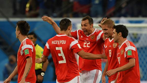 Rusia derrotó 3-1 a Egipto y avanzó a los octavos de final del Mundial 2018. (Foto: AFP)
