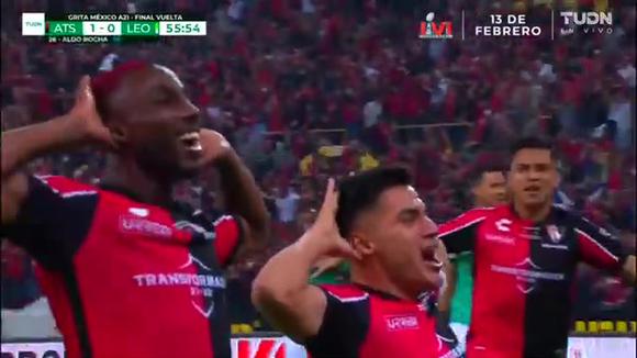 Aldo Rocha marcó la ventaja de Atlas sobre León en Liga MX. (Video: TUDN)