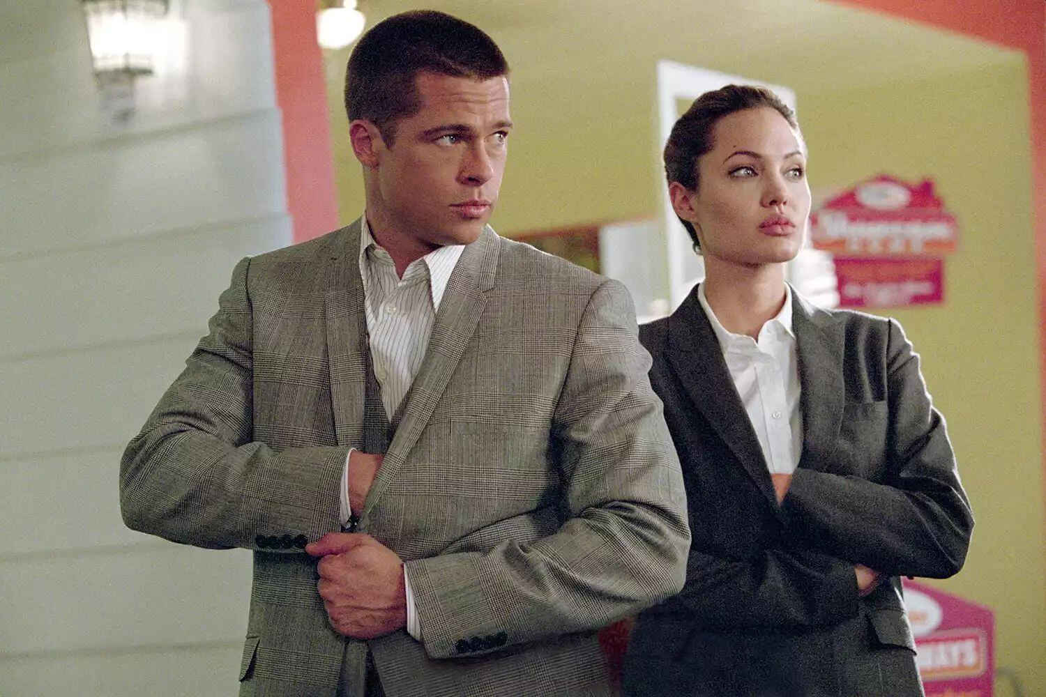 Brad Pitt y Angelina Jolie en la película del 2005.