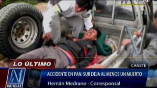Choque en Panamericana Sur deja un muerto y 3 heridos en Cañete