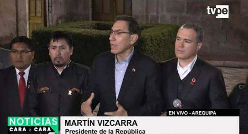 Vizcarra anunció que se realizará una revisión a la licencia del proyecto minero. (Foto: Captura TV Perú)