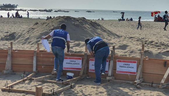 La Municipalidad de Lima paralizó obra en la playa Agua Dulce. (Difusión)