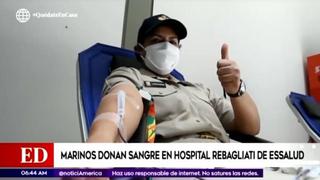 Coronavirus en Perú: Cadetes de la Marina donan sangre en hospital Rebagliati en Jesús María 