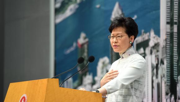 "El gobierno central seguirá apoyando firmemente a la jefa del ejecutivo de la Región administrativa especial" (Hong Kong), declaró el portavoz del ministerio chino de Relaciones Exteriores, Lu Kang. (Foto: AFP)