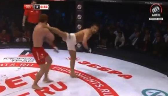 YouTube: contundente patada en MMA se volvió viral por inesperado final. (Foto: Twitter captura)